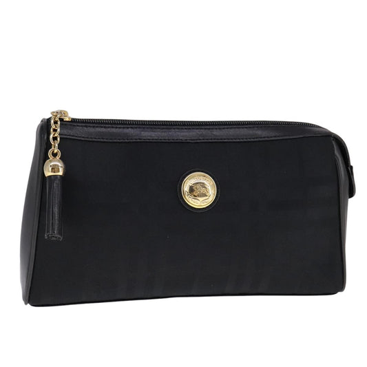 Burberry Nova check Pochette Canvas, BLACK, CANVAS, Clutche & pouche