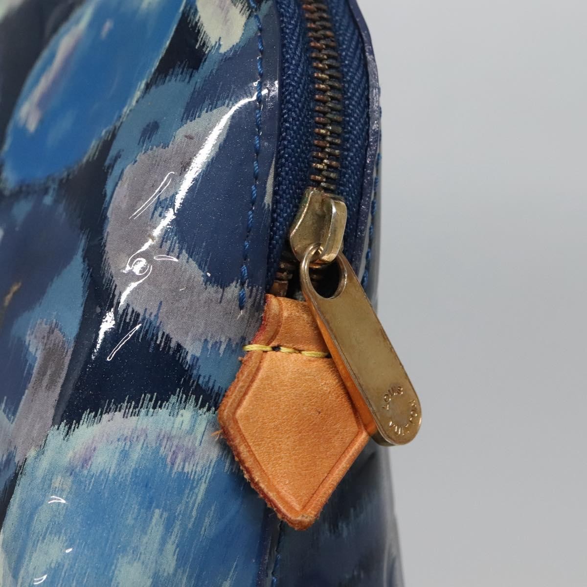 Louis Vuitton Cosmetic Pouch Monogram Vernis, BLUE, PATENT_LEATHER, Clutche & pouche