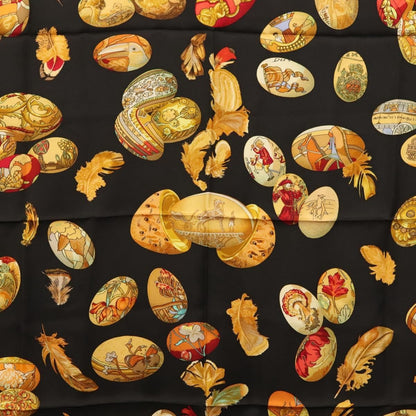 Hermes Carré 90 Silk multicolor, BLACK, SILK, Scarve & shawl