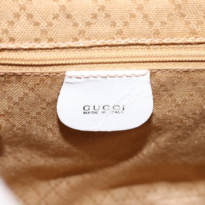 Gucci Vintage Bamboo Backpack Patent, Beige, Patent Leather, Backpack
