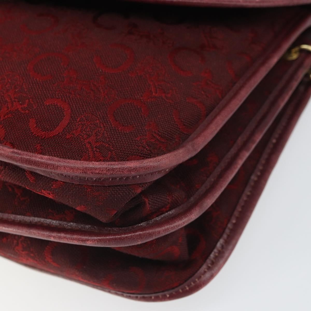 Celine C Sulky Shoulder bag Canvas, RED, CANVAS, Shoulder bag