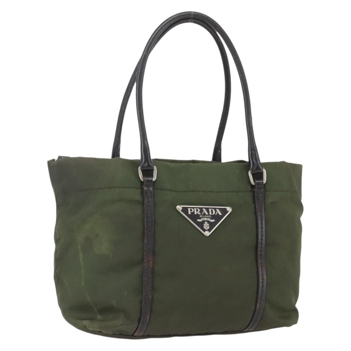 Prada Vintage Tote Tessuto, KHAKI, NYLON, Tote bag