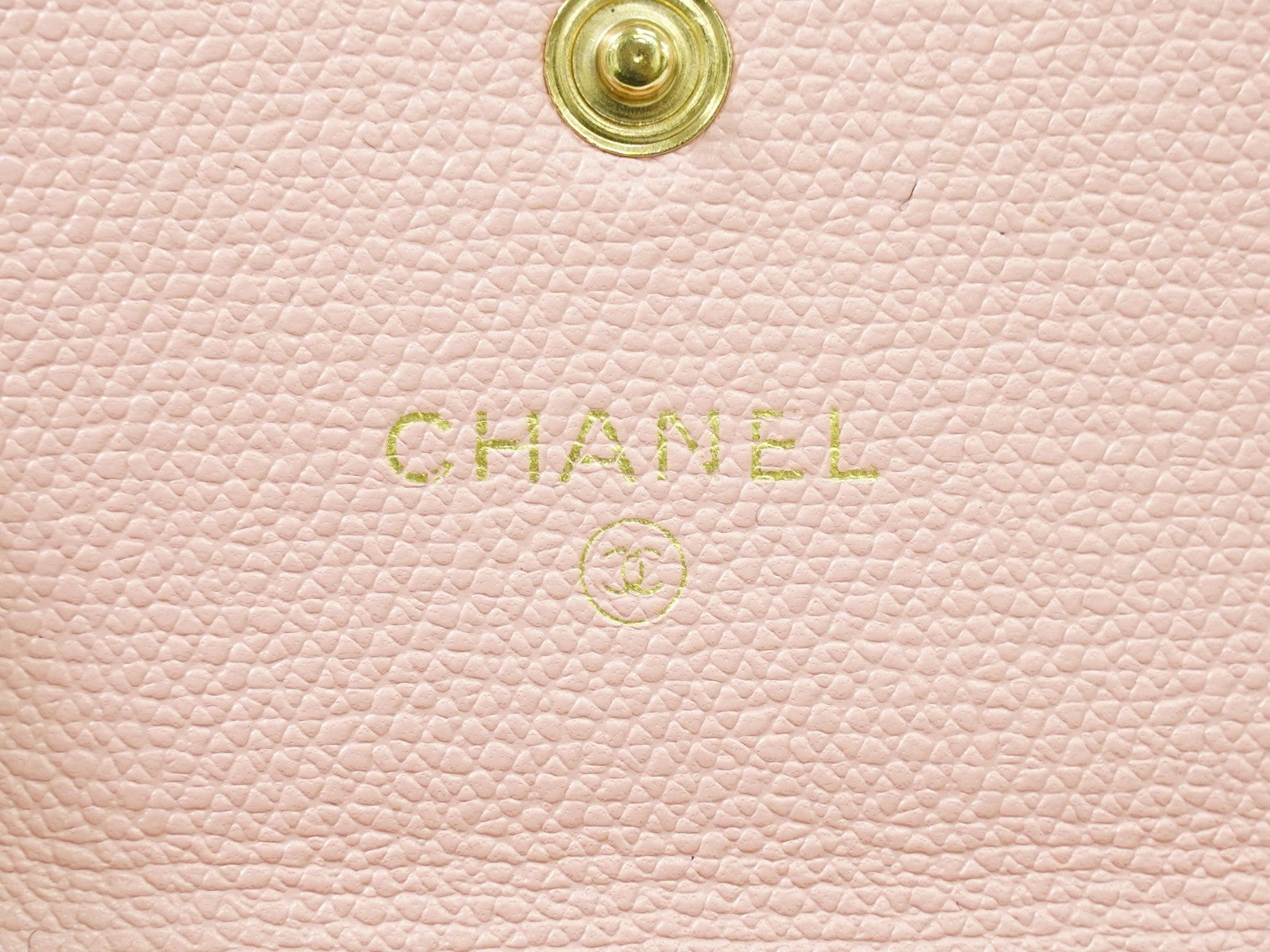 Chanel Coco bouton wallet Leather, PINK, LEATHER, Wallets