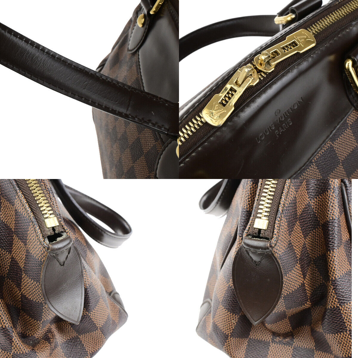 Louis Vuitton Verona Handbag Damier, BROWN, CANVAS, Shoulder bag
