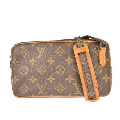 Louis Vuitton Pochette Marly Bandouliere Bag Monogram Canvas, BROWN, CANVAS, Shoulder bag