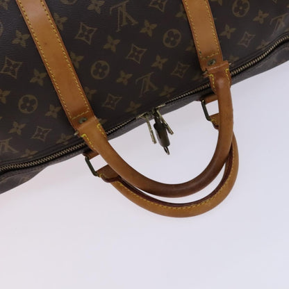Louis Vuitton Keepall Bag Monogram Canvas, BROWN, CANVAS, Travel bag