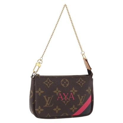 Louis Vuitton Mini pochette accessoires Canvas, BROWN, CANVAS, Clutche & pouche