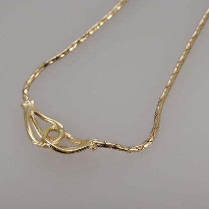 Christian Dior Vintage CD Jumbo chain necklace Metal, GOLD, METAL, Necklace