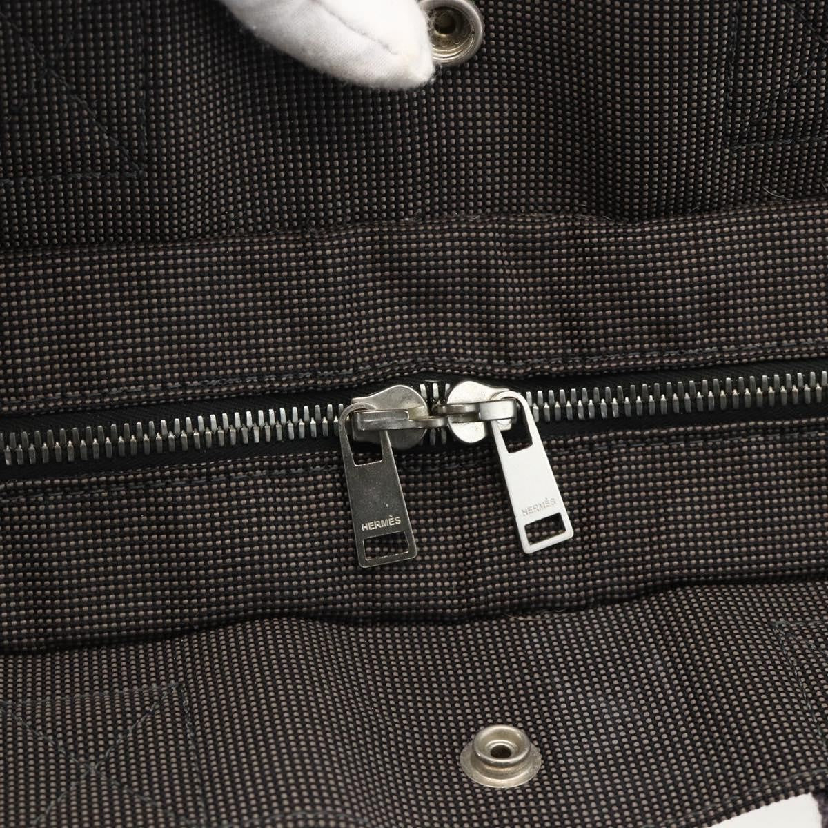 Hermes Fourre-tout Herline Canvas, Gray, Canvas, Tote Bag