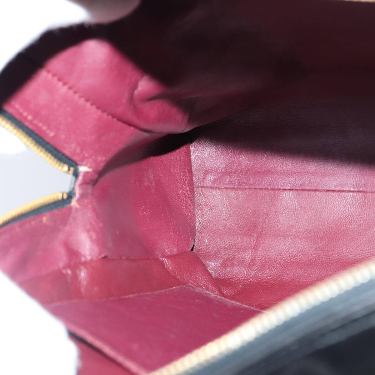 Chanel Coco Mark Black cakfskin, BLACK, LEATHER, Handbag