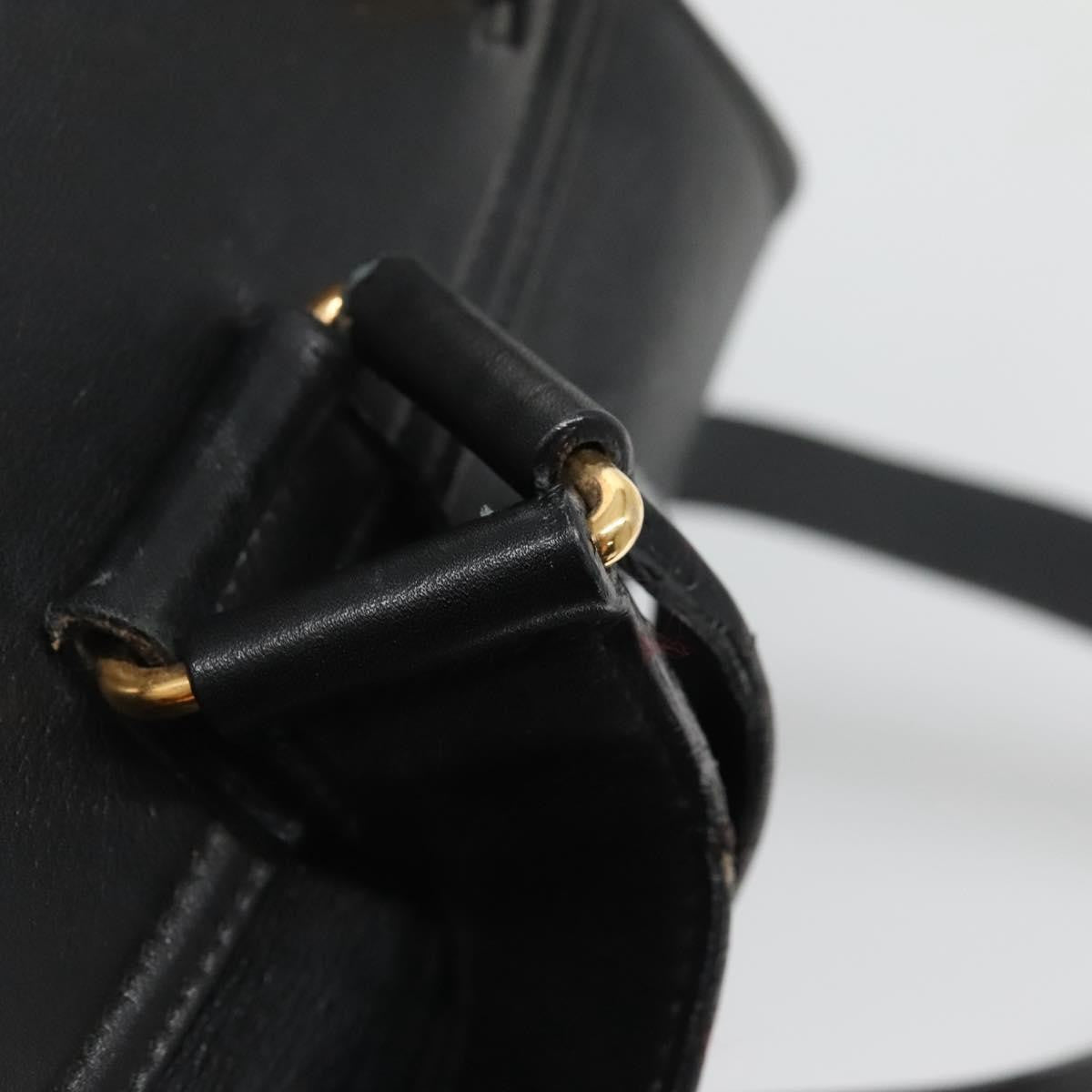 Gucci Vintage Bamboo Backpack Leather, BLACK, LEATHER, Backpack