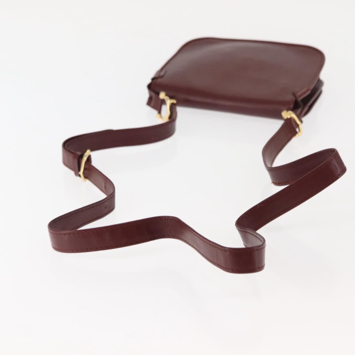 cartier Must de Cartier Shoulder Bag Leather, BURGUNDY, LEATHER, Shoulder bag