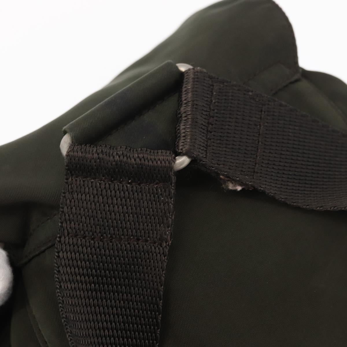 Prada Front Pocket Backpack Tessuto, Khaki, Nylon, Backpack