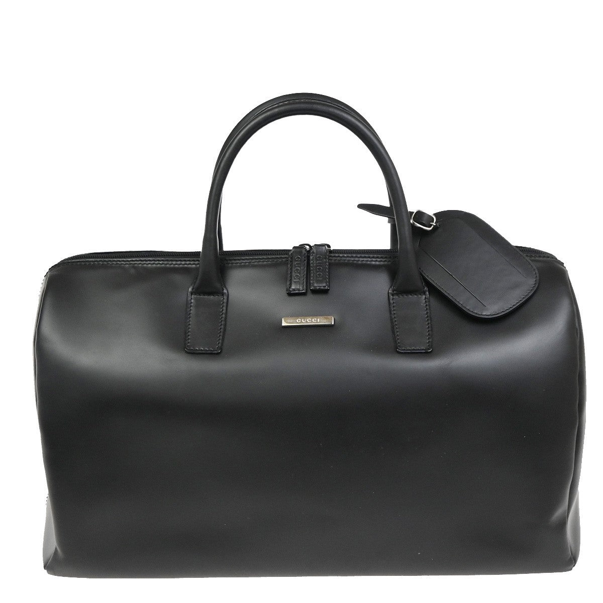 Gucci Vintage Boston Bag Leather, BLACK, LEATHER, Travel bag