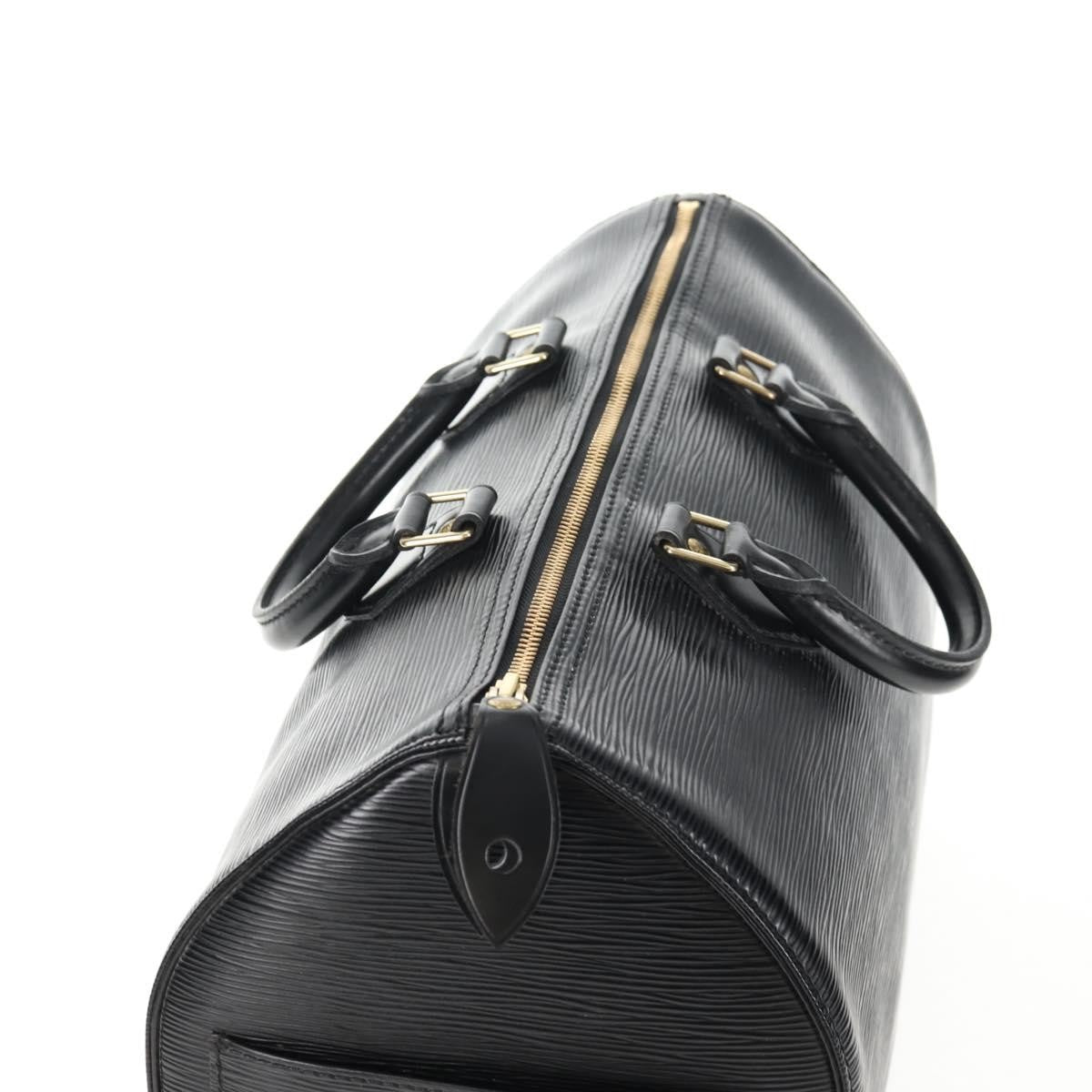 Louis Vuitton Speedy Handbag Epi Leather, BLACK, LEATHER, Handbag