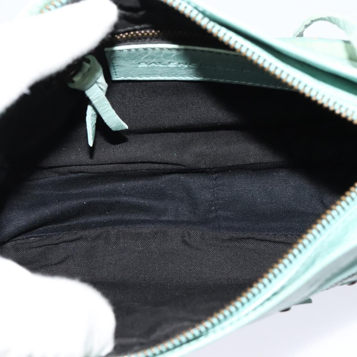 Balenciaga Hip Classic Studs Crossbody Bag Leather, BLUE, LEATHER, Shoulder bag