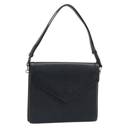 Saint Laurent Vintage Handbag Leather, BLACK, LEATHER, Handbag