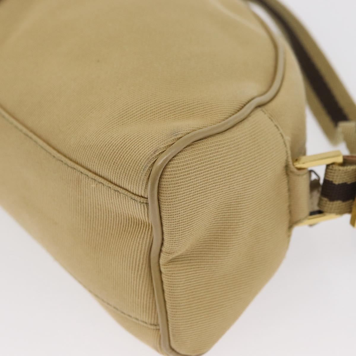 Gucci Vintage Shoulder Bag Canvas, BEIGE, CANVAS, Shoulder bag