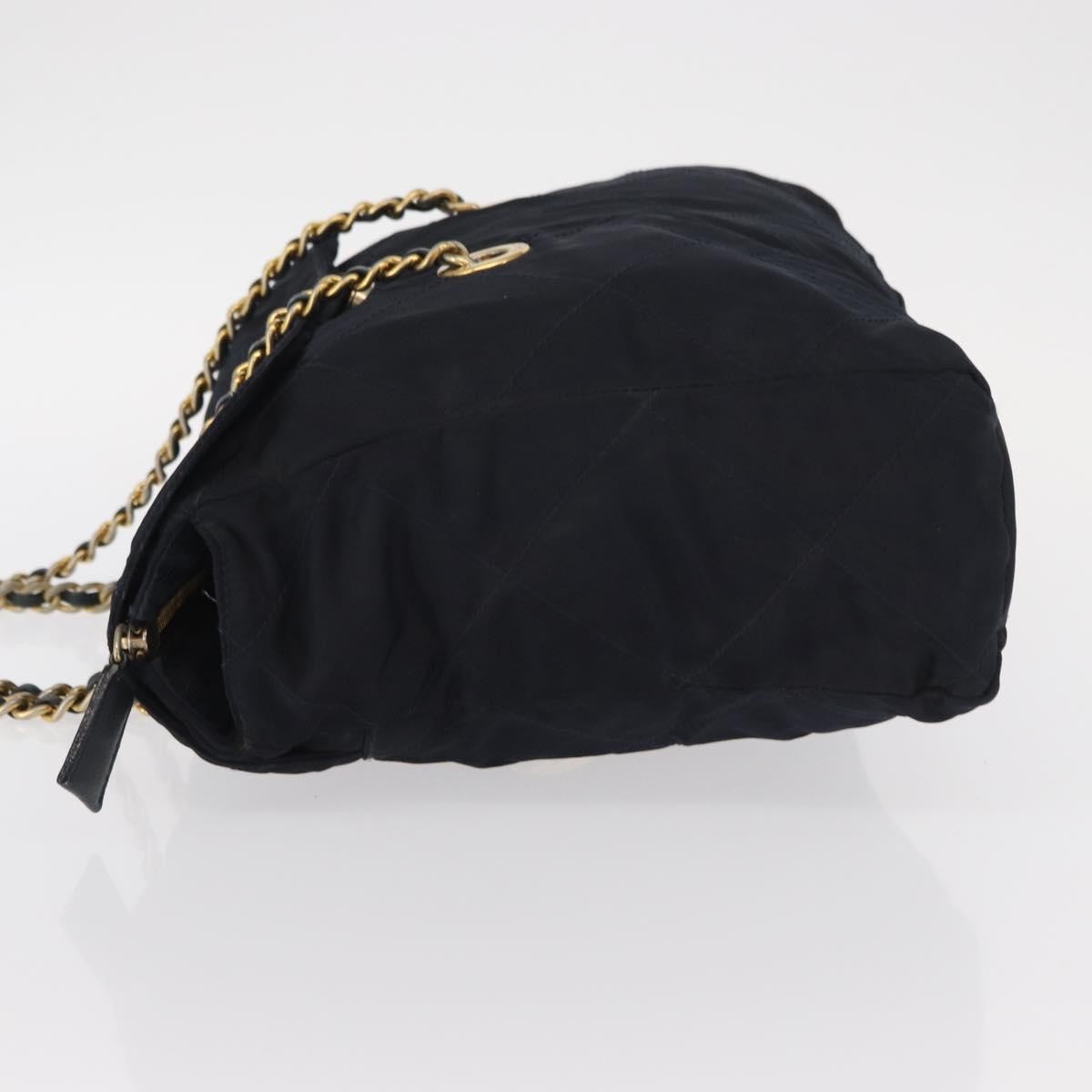 Prada Chain Shoulder Bag Tessuto, Navy, Nylon, Shoulder Bag