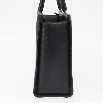 Gucci Vintage Bamboo Handle Bag Leather, BLACK, LEATHER, Handbag