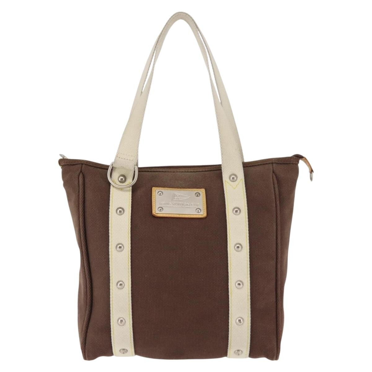 Louis Vuitton Antigua Tote Canvas, BROWN, CANVAS, Tote bag