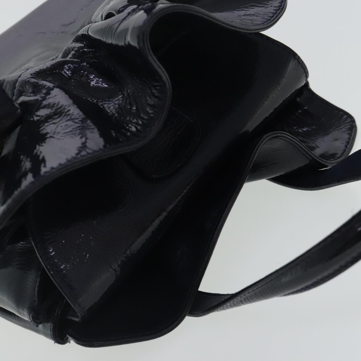 Bvlgari Top Handle Bag Patent leather, NAVY, PATENT_LEATHER, Handbag