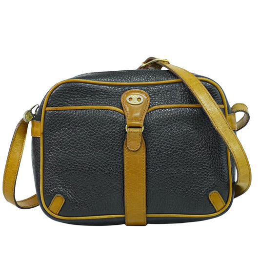 Celine Vintage Shoulder Bag Leather, BLACK, LEATHER, Shoulder bag