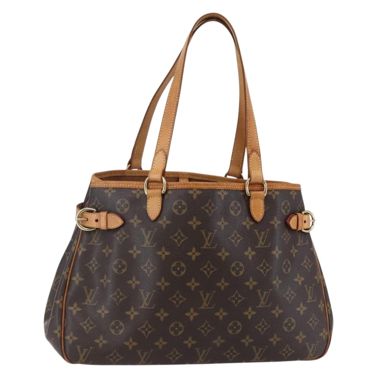 Louis Vuitton Batignolles Handbag Monogram Canvas, BROWN, CANVAS, Tote bag
