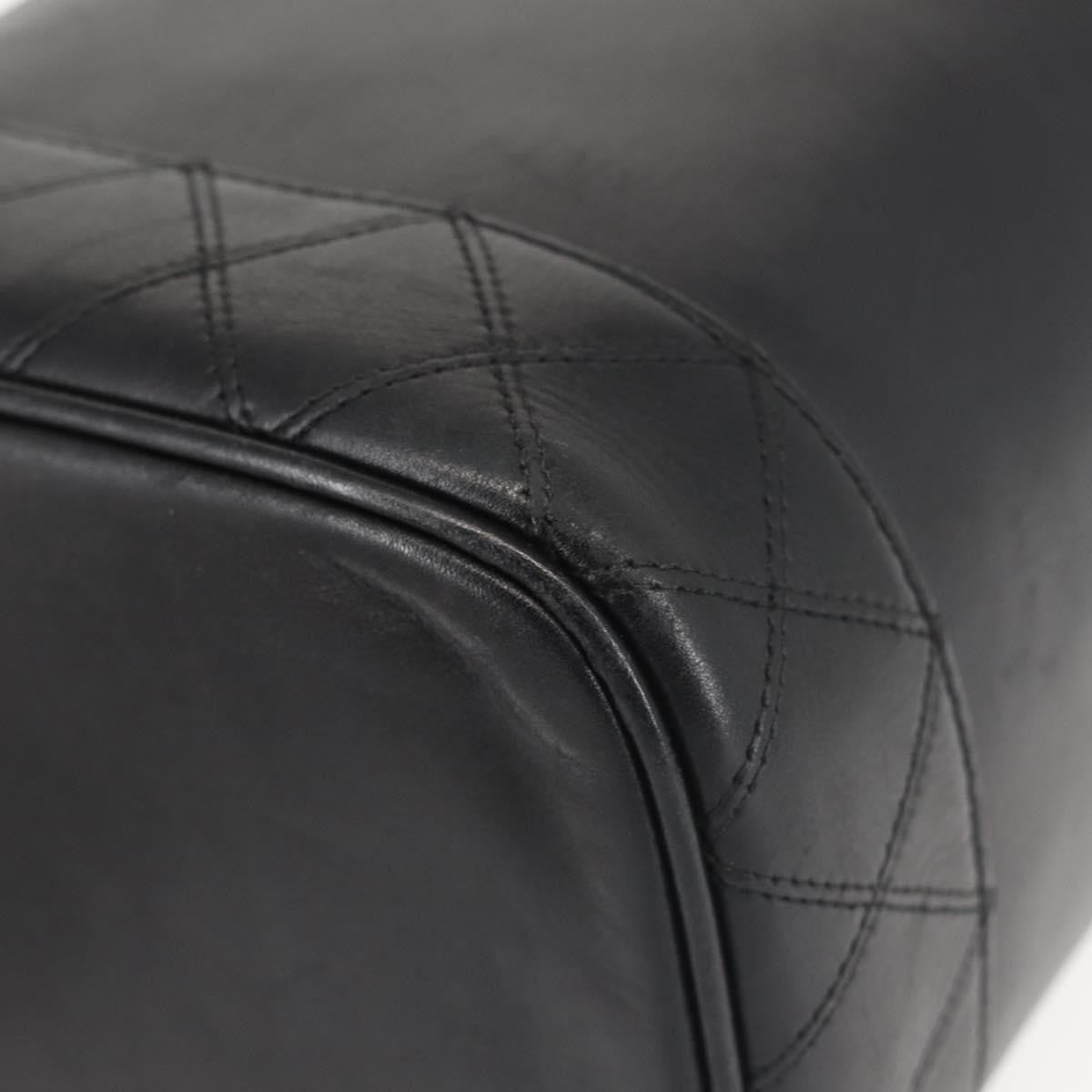 Chanel Vanity pouch Leather, BLACK, LEATHER, Toiletry Case