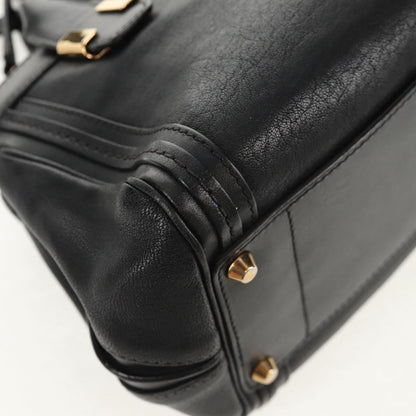 Chloe Alice Satchel Leather, BLACK, LEATHER, Handbag