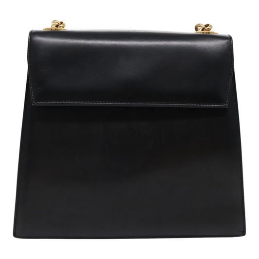 Salvatore Ferragamo Vintage Shoulder Bag Leather, BLACK, LEATHER, Shoulder bag