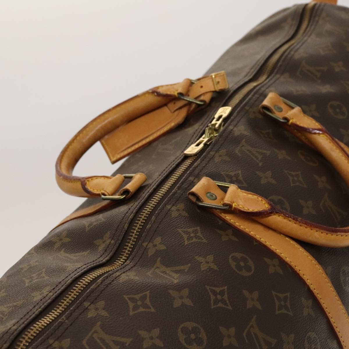 Louis Vuitton Keepall Bag Monogram Canvas, BROWN, CANVAS, Travel bag