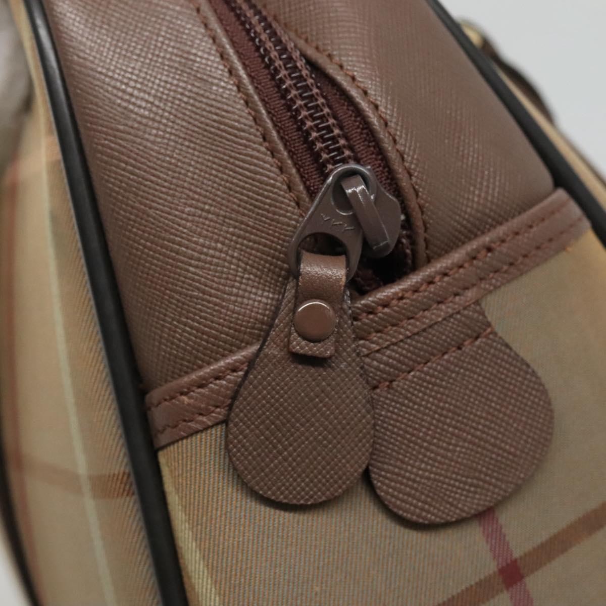 Burberry Nova Check Bowling Bag Canvas, BROWN, CANVAS, Handbag