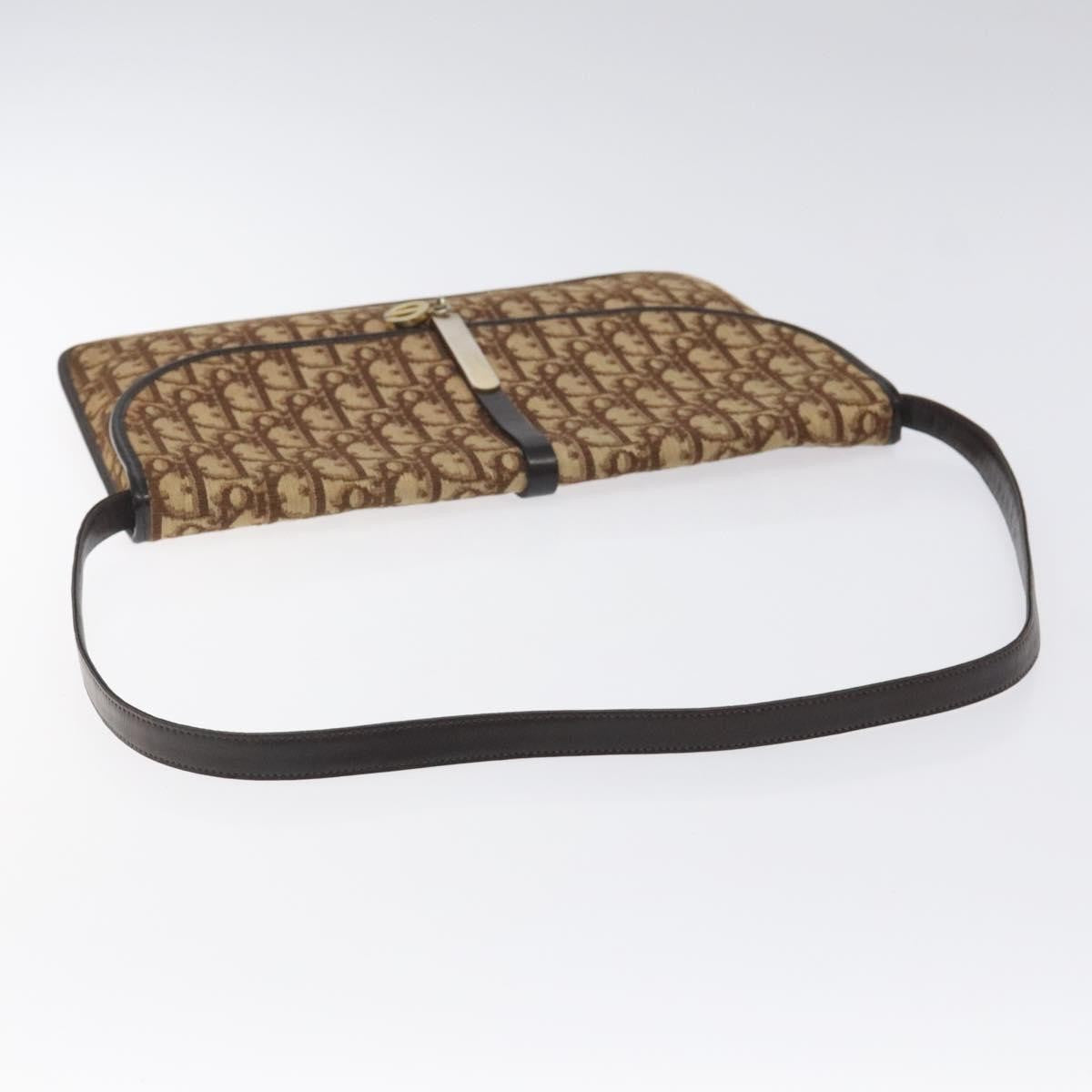 Christian Dior Vintage Trotter Shoulder Bag Canvas, BROWN, CANVAS, Shoulder bag