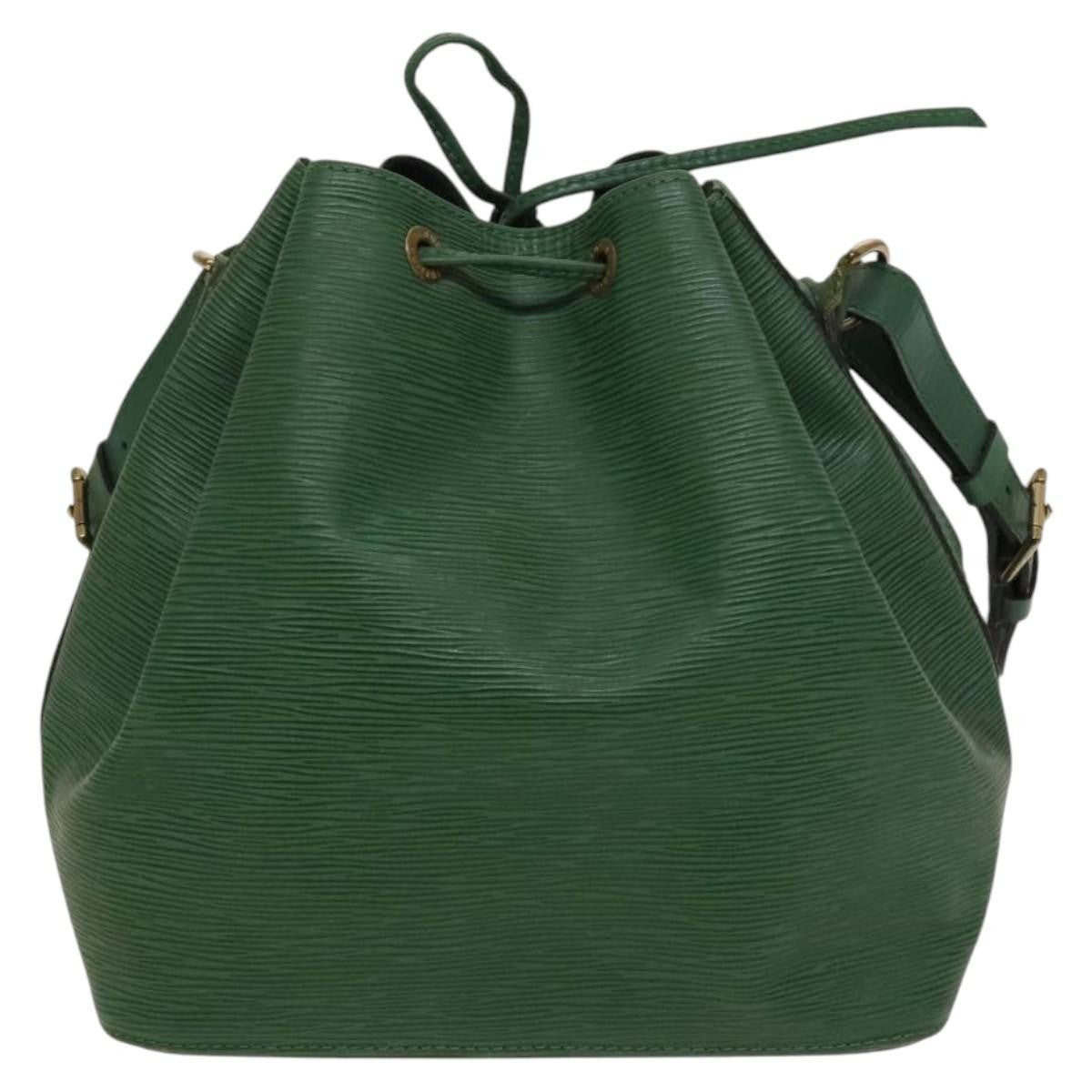 Louis Vuitton Petit Noe Handbag Epi Leather, GREEN, LEATHER, Shoulder bag