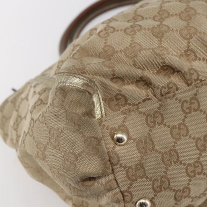 Gucci D-Ring Shoulder Bag GG Canvas, BEIGE, CANVAS, Tote bag