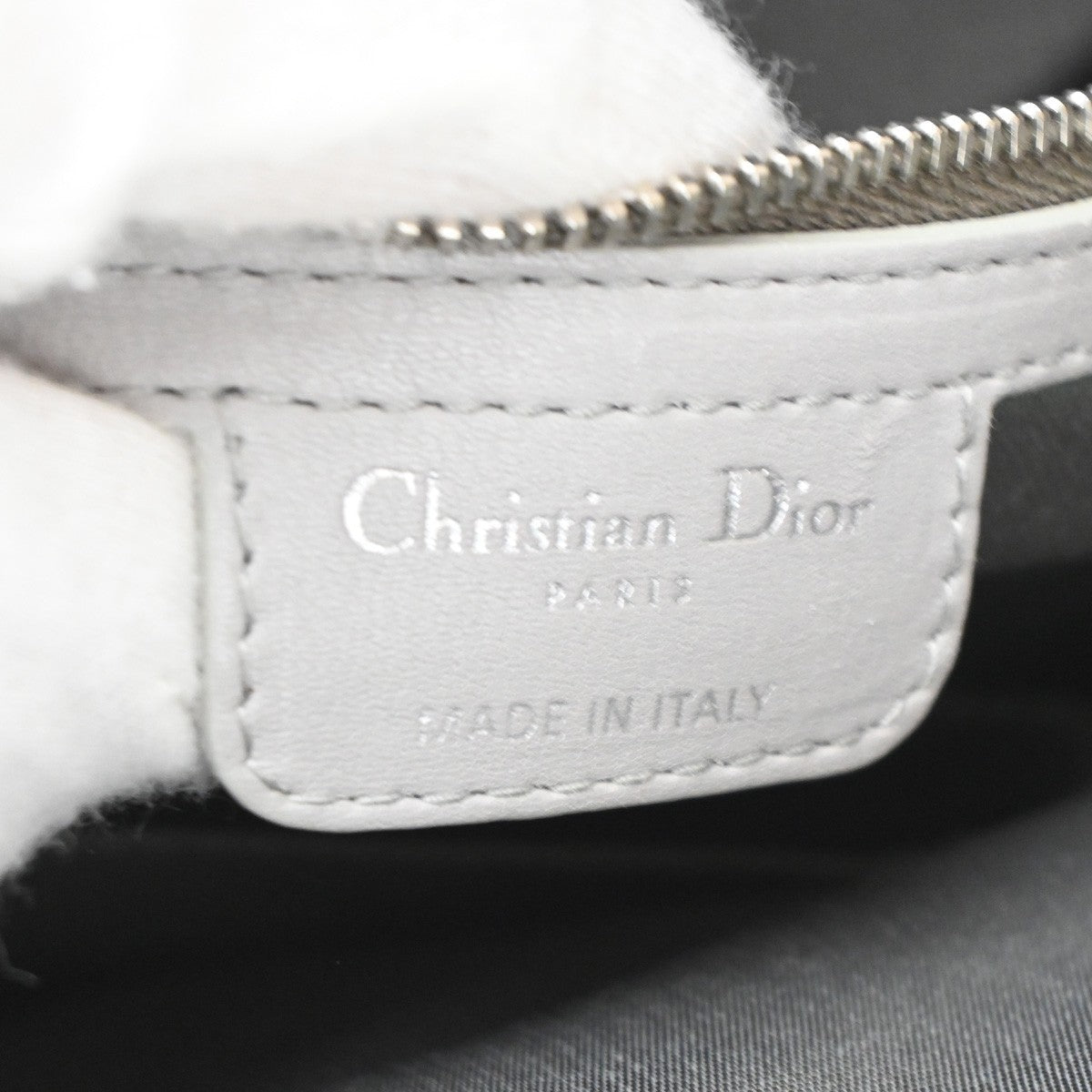 Christian Dior Karenina Tote Lambskin, GRAY, LEATHER, Tote bag