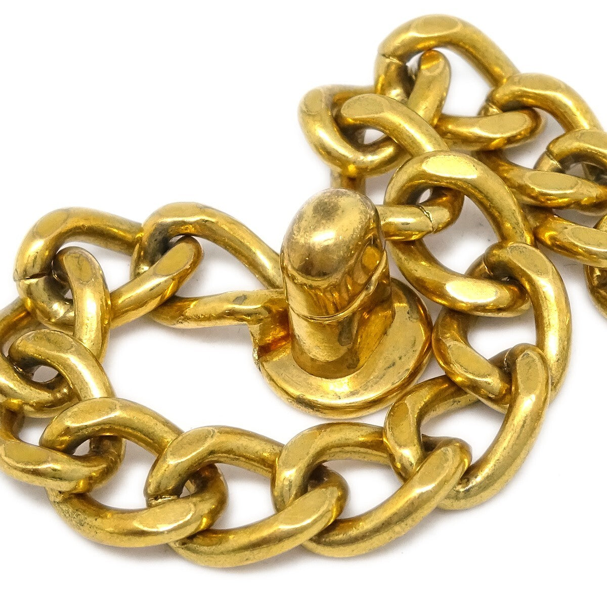 Chanel Vintage CC Turnlock Chain Bracelet Metal, GOLD, GOLD_PLATED, Bracelet
