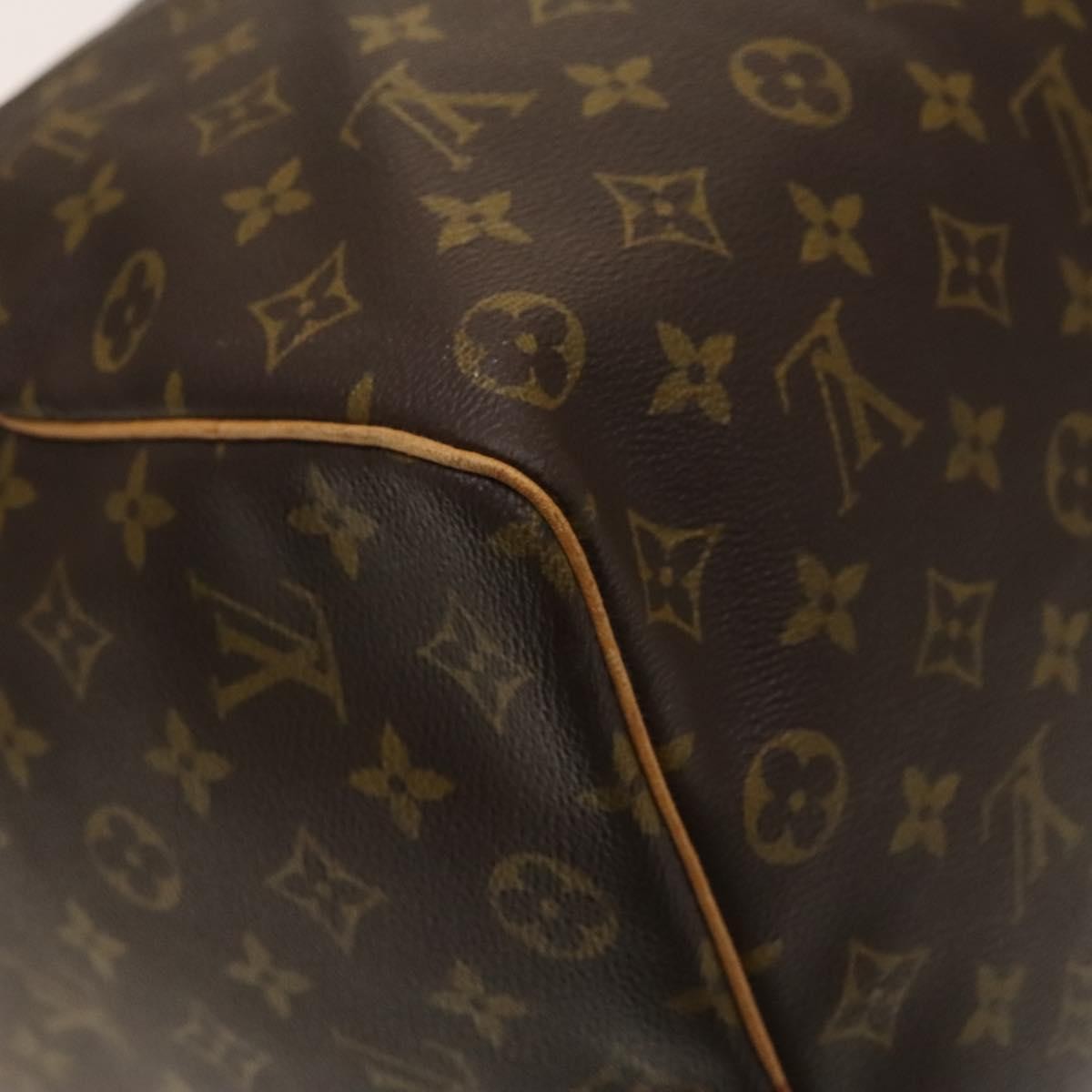 Louis Vuitton Keepall Bag Monogram Canvas, BROWN, CANVAS, Travel bag