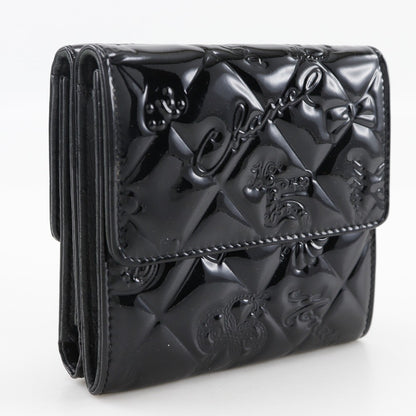 Chanel Bi-Fold Wallet Quilted Patent, BLACK, PATENT_LEATHER, Wallets