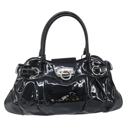 Salvatore Ferragamo Marisa Crossbody Patent leather, BLACK, PATENT_LEATHER, Handbag