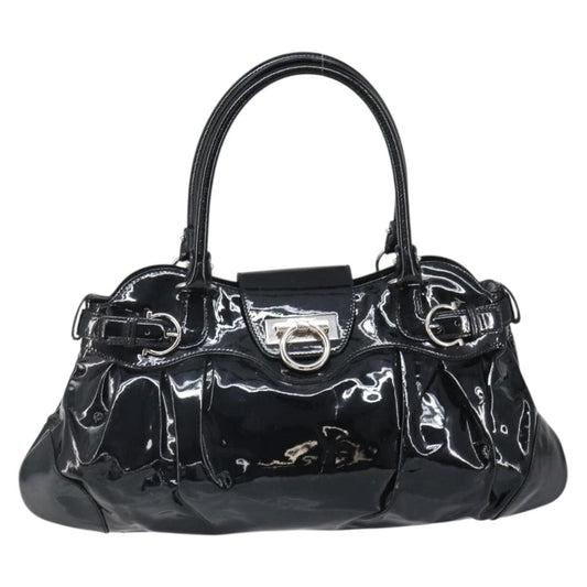 Salvatore Ferragamo Marisa Crossbody Patent leather, BLACK, PATENT_LEATHER, Handbag