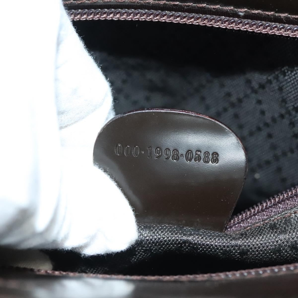 Gucci Vintage Bamboo Handle Bag Nylon, BROWN, NYLON, Handbag