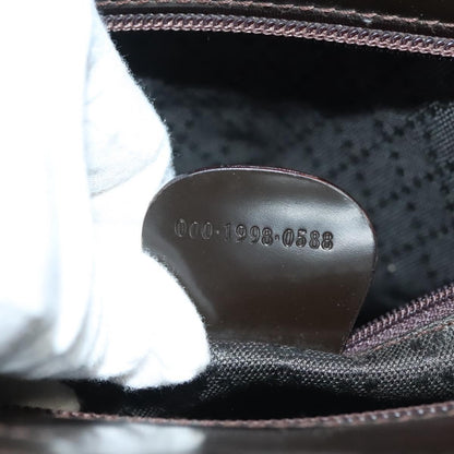 Gucci Vintage Bamboo Handle Bag Nylon, BROWN, NYLON, Handbag