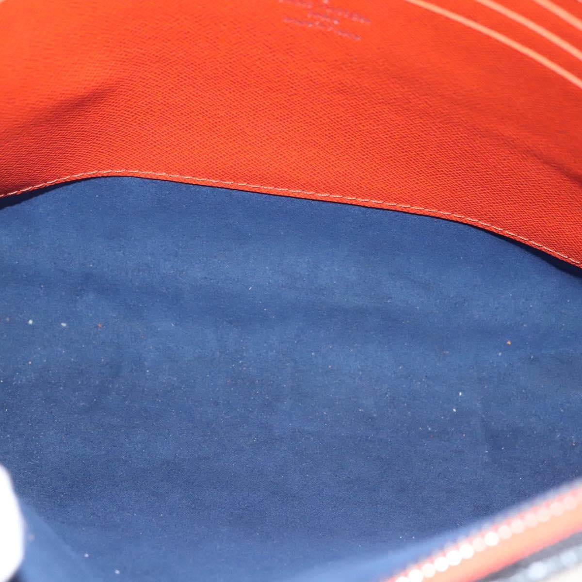 Louis Vuitton Pochette Voyage Epi Leather with Damier Graphite, BLUE, LEATHER, Clutche & pouche