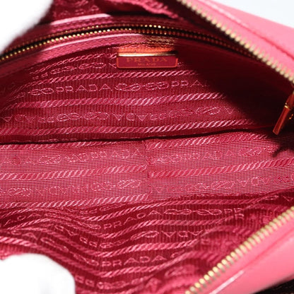 Prada Front Pocket Crossbody Bag Saffiano Leather, PINK, LEATHER, Shoulder bag
