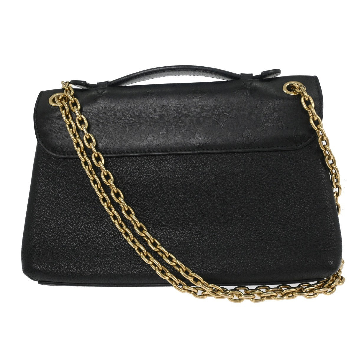Louis Vuitton Very Chain Bag Monogram Leather, BLACK, LEATHER, Clutche & pouche