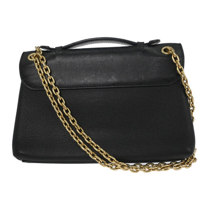 Louis Vuitton Very Chain Bag Monogram Leather, BLACK, LEATHER, Clutche & pouche