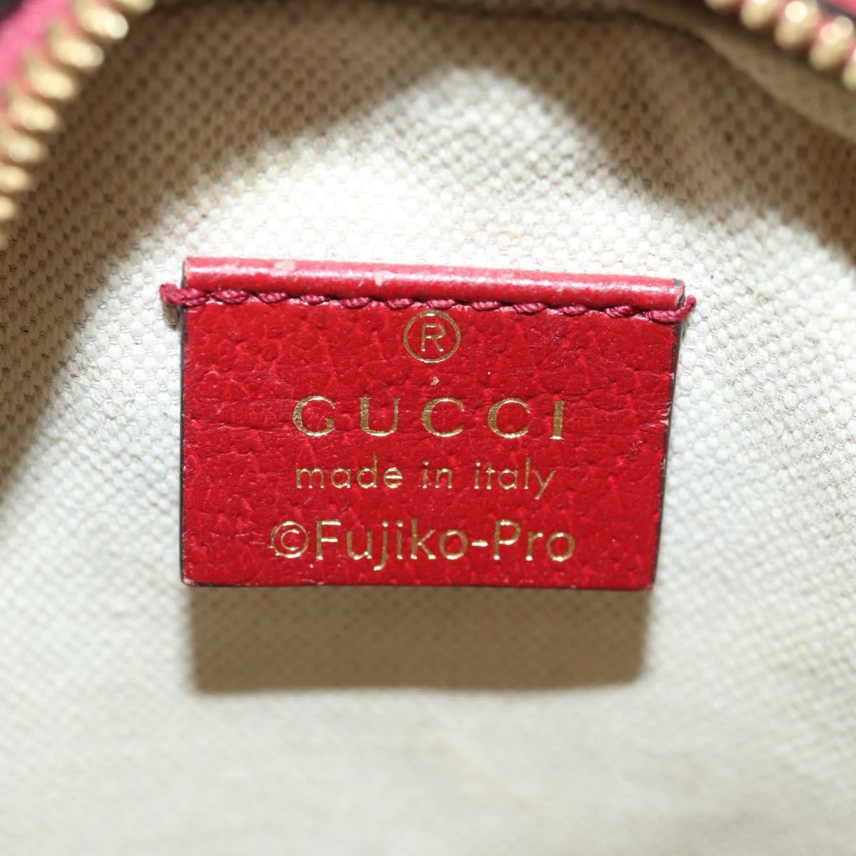 Gucci Doraemon Round Shoulder Bag Printed Mini GG Coated Canvas, BEIGE, PVC, Shoulder bag