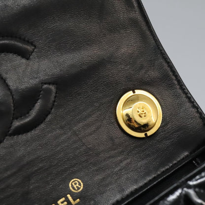 Chanel CC Turnlock Top Handle Flap Bag Patent leather, BLACK, PATENT_LEATHER, Handbag